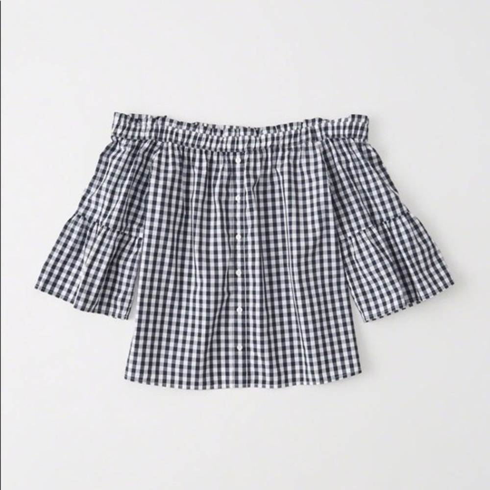 Abercrombie Off the Shoulder Poplin Top